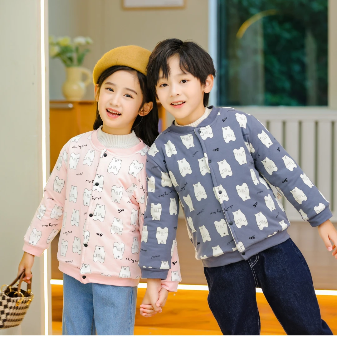 蚕丝棉衣内胆夹棉儿童小棉袄加厚棉服校服神器