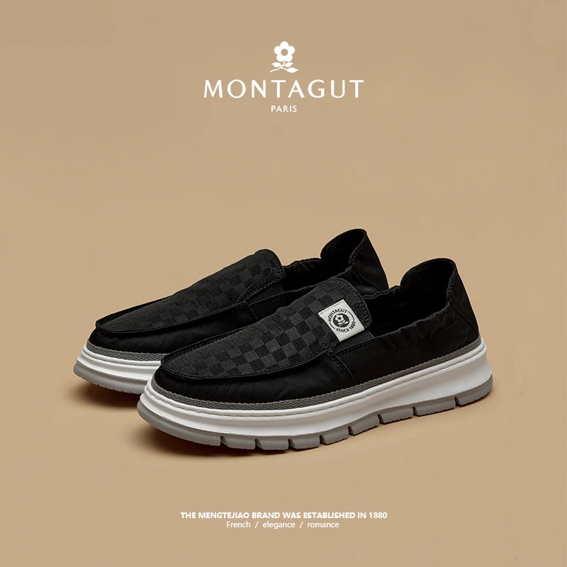 梦特娇/Montagut鞋子男款舒适休闲百搭时尚透气软底轻便男鞋0024W