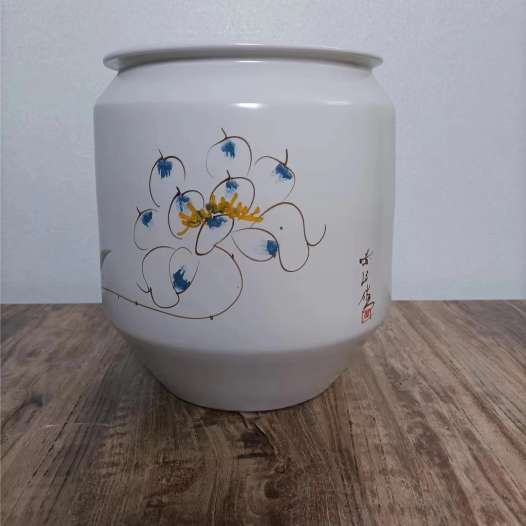 景德镇陶瓷花盆纯手工纯手绘高温透气传统工艺