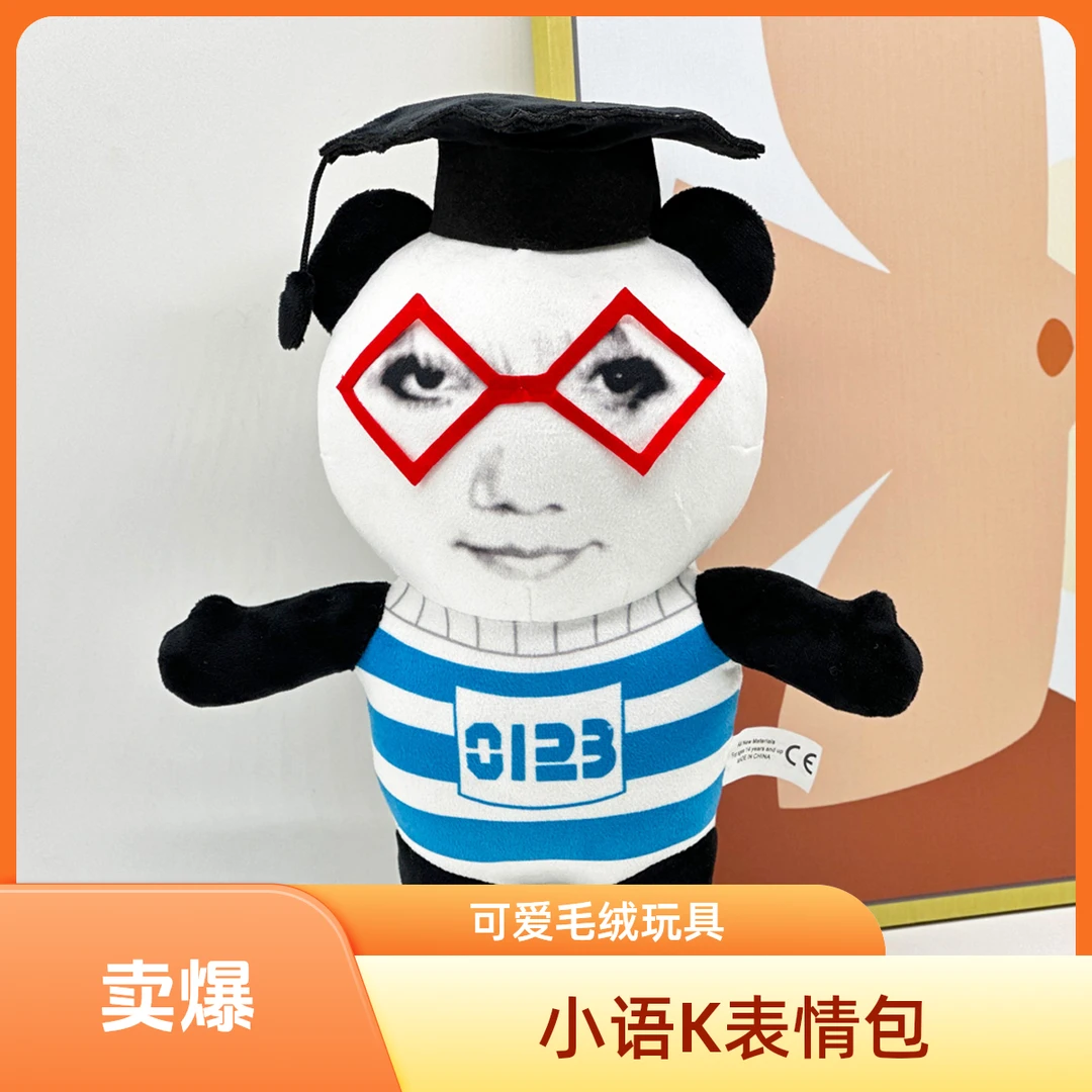 小语K龙图表情包玩偶可爱抱枕毛绒玩具小博士表情送朋友恶搞礼物1