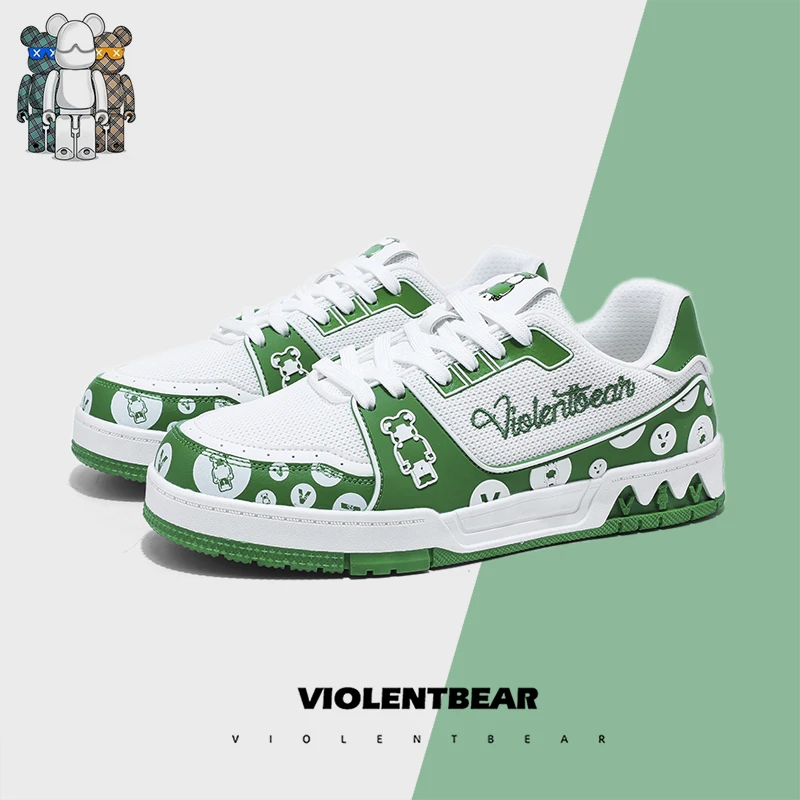 VIOLENTBEAR/暴力熊轻奢时尚男女情侣款潮流百搭低帮休闲板鞋