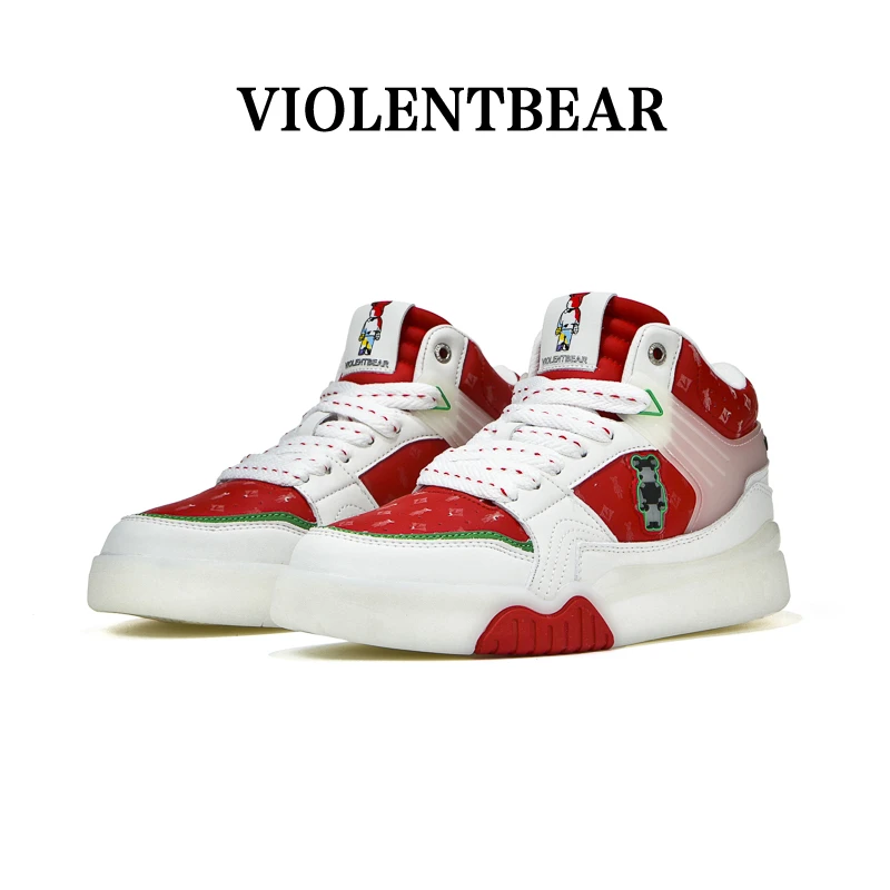 Violentbear/暴力熊高帮男鞋轻奢时尚情侣百搭休闲板鞋女