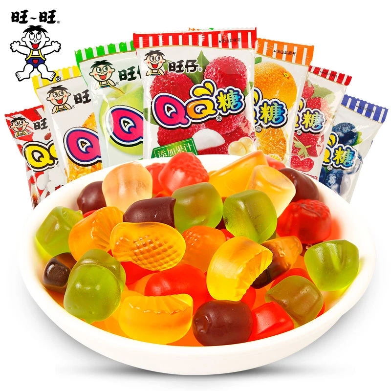 旺I仔qq糖零食糖果多口味散装软糖橡皮糖果儿童零食大礼包