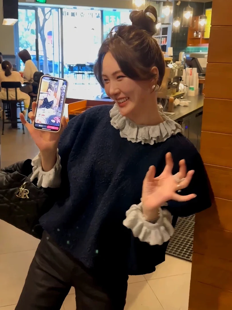 韩系高级感套装小众设计2024早春新款宽松短袖羊羔外套显瘦上衣