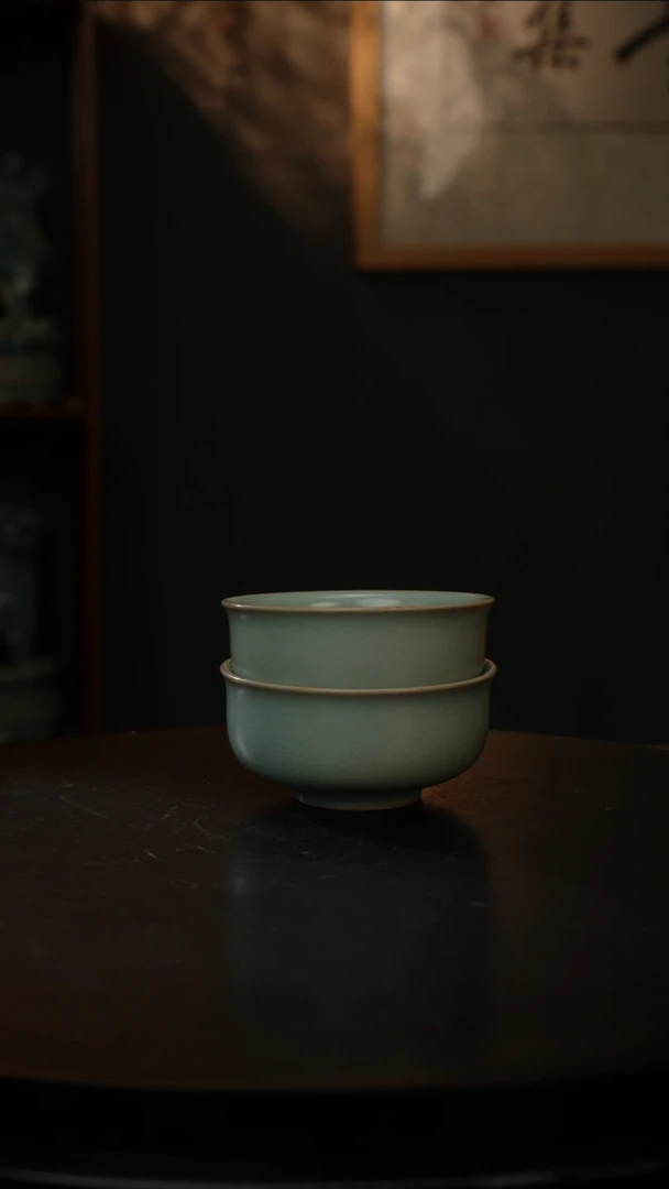 【闪购商品】瓷杯敞口罗汉 两只 微瑕