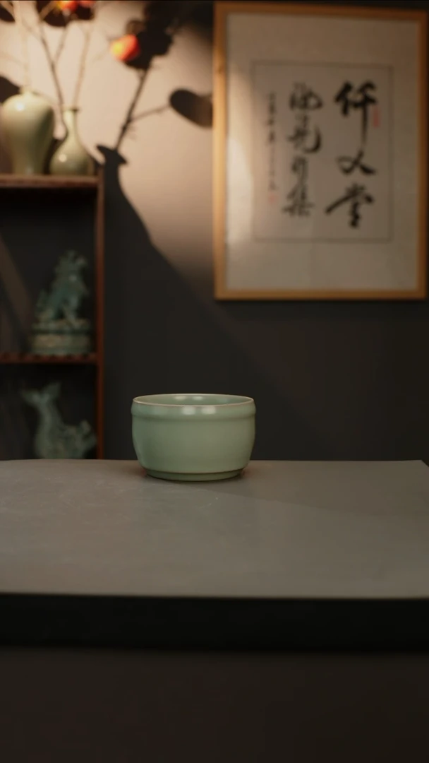 【闪购商品】杯仿古釉原矿  鼓腹杯  微瑕