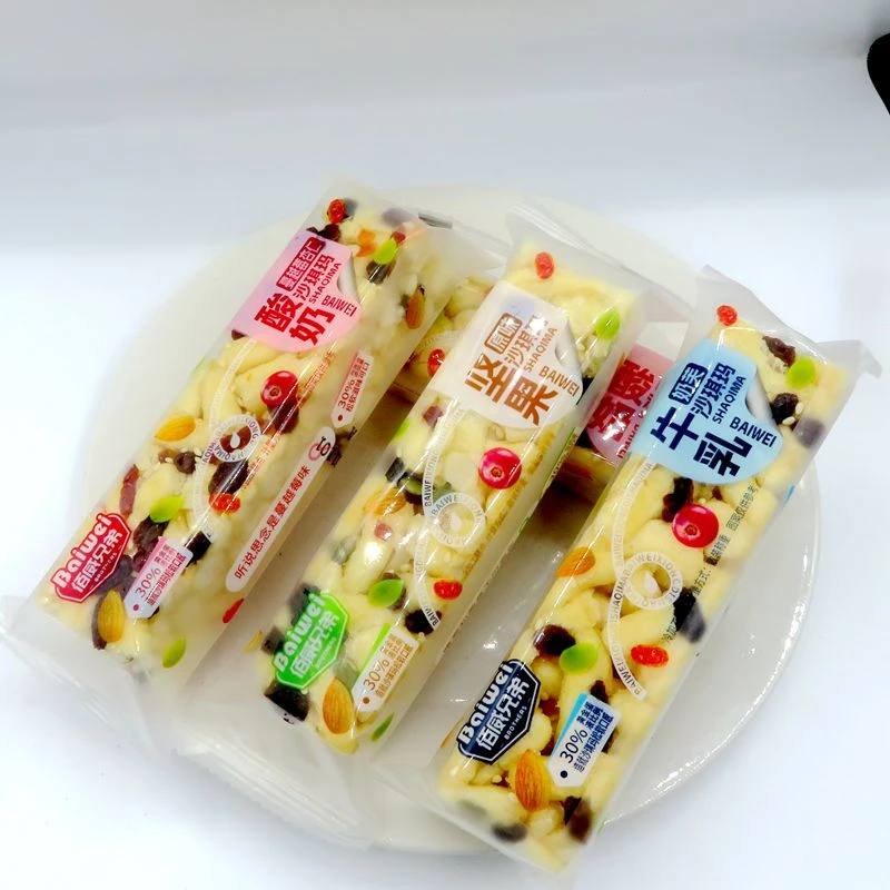 佰威兄弟坚果原味/牛乳奶芙/酸奶蔓越莓杏仁味沙琪玛独立包装零食