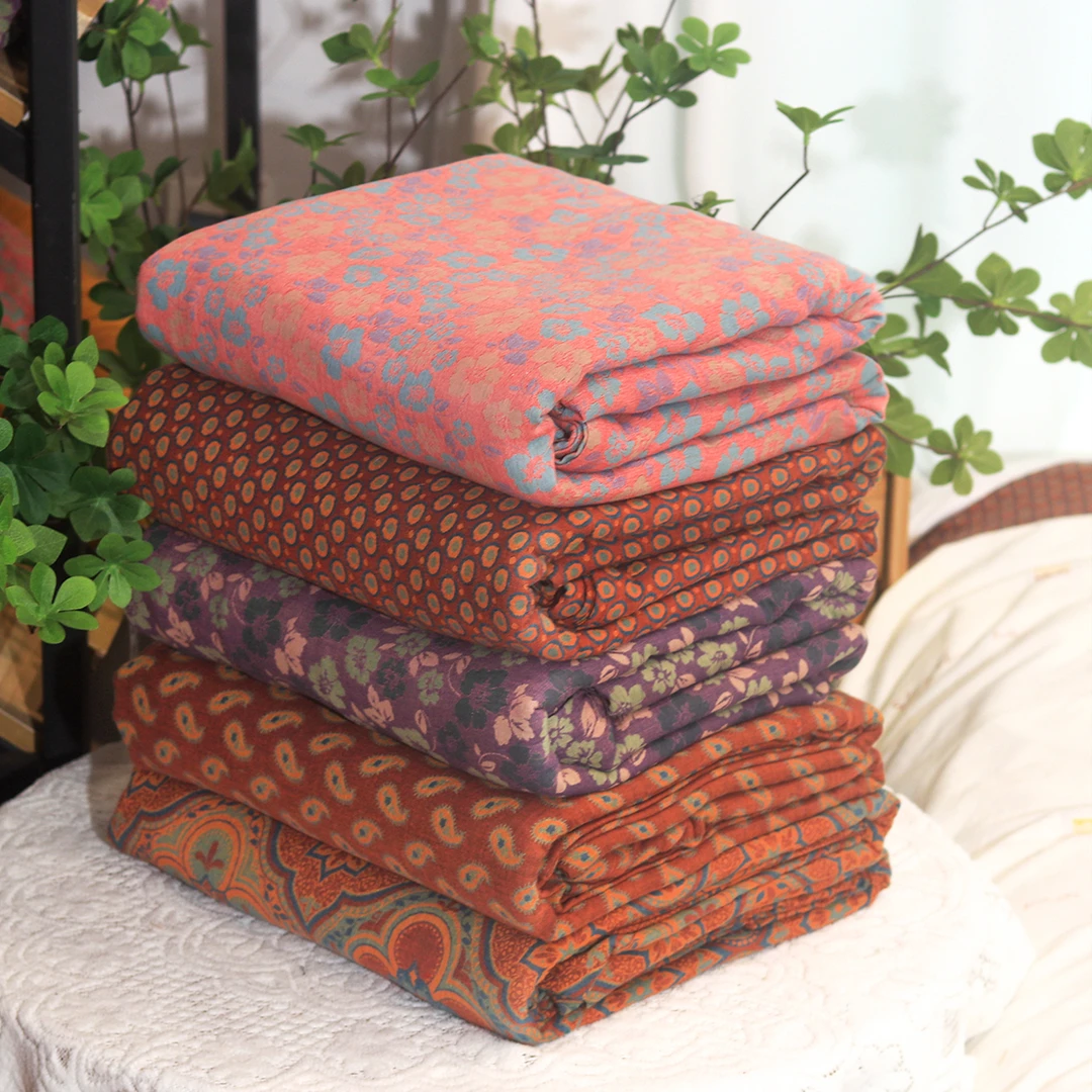 双层纱【200*230被套】纯棉色织提花柔软舒适高端类复古 好看的