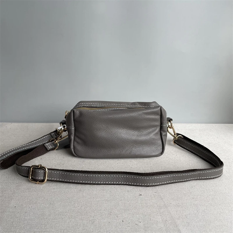 工厂订单真皮女士头层牛皮软皮实用小方包手拎斜挎包休闲简约百搭