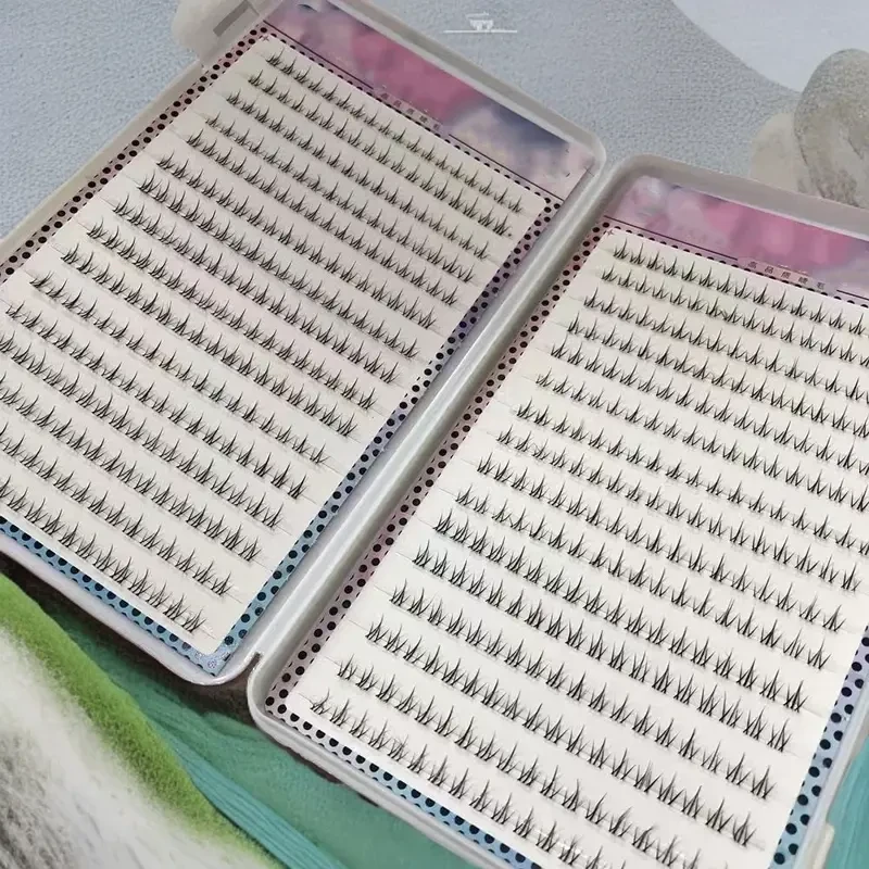 免胶水小火苗下睫毛假睫毛女妈生感透明梗超自然仿真新手睫毛爆款