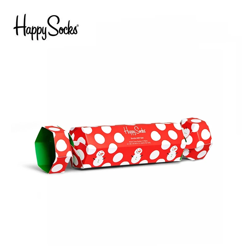 【5折圣诞礼盒】HappySocks圣诞礼盒潮牌春夏新款中筒袜两双装