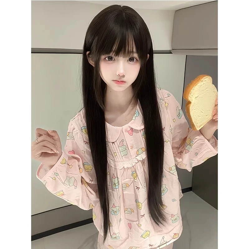 惠丽丝假发女长发80cm网红lolita长直发自然齐刘海全头套jk少萝