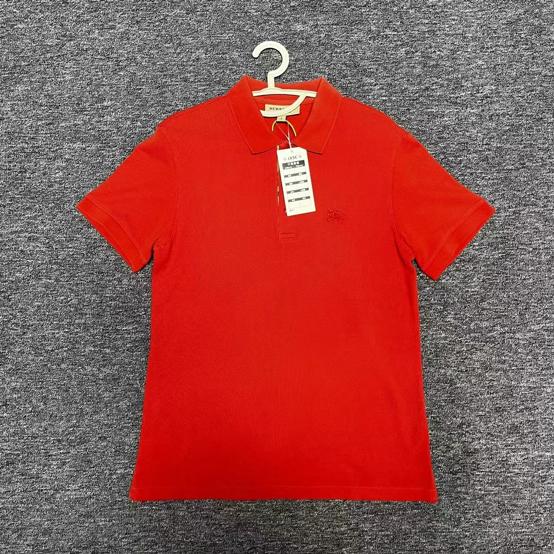 【聚星甄选】BURBERRY/博柏利休闲红色时尚翻领polo衫 s码  jxsc156