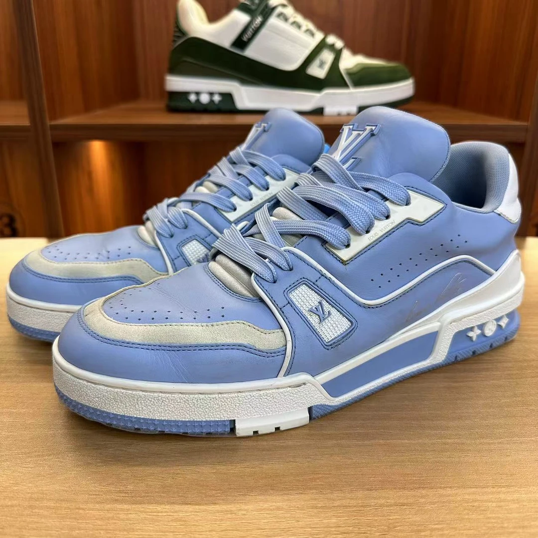 LV路易威登雾霾蓝配色 trainer 无配件 成色自定义