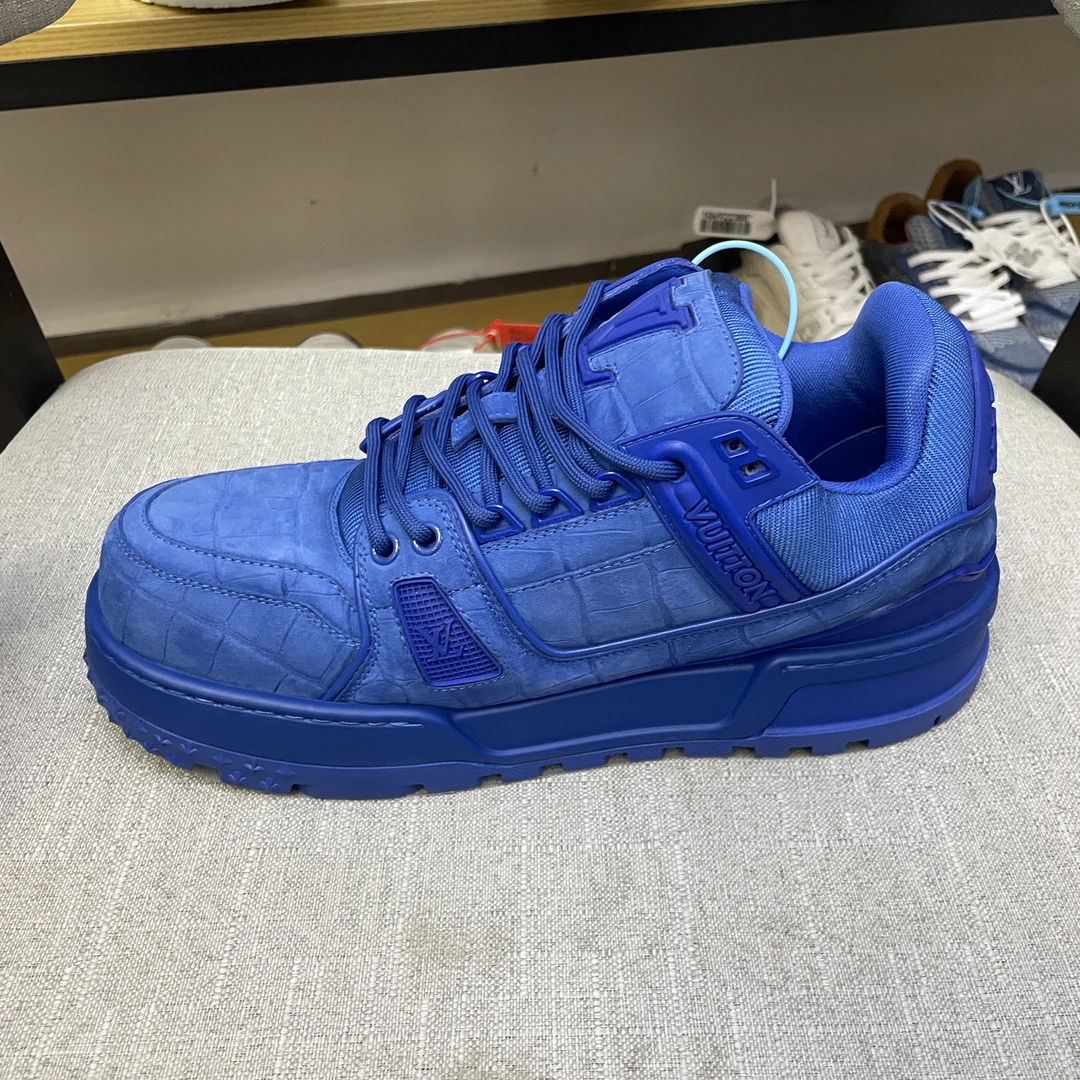 LV路易威登 蓝色仿皮胖丁 Trainer Maxi 无配件 成色自定义