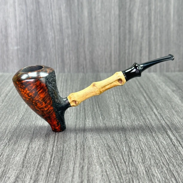 俄罗斯彭科夫烟斗A•pen’kov光面竹节桌斗榴皮喷砂石楠木手工进