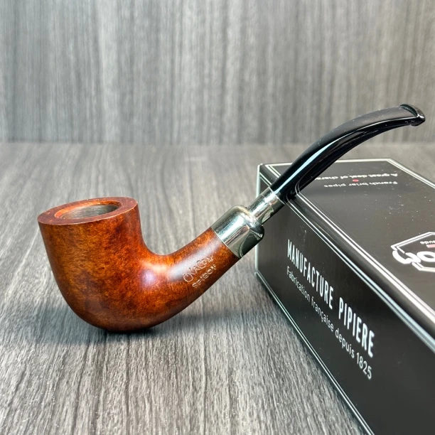 法国CC烟斗863型号光面弯斗入门斗进口斗石楠木斗军插斗嘴性价比