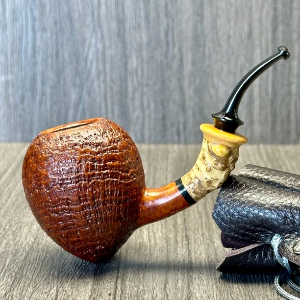 Doctor’s 俄罗斯医生烟斗喷砂橡果弯斗单闪电级别石楠木手工斗