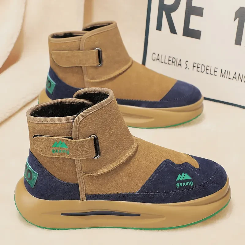 专柜雪地靴2023冬季新款加绒加厚时尚高帮棉鞋厚底保暖东北棉靴男