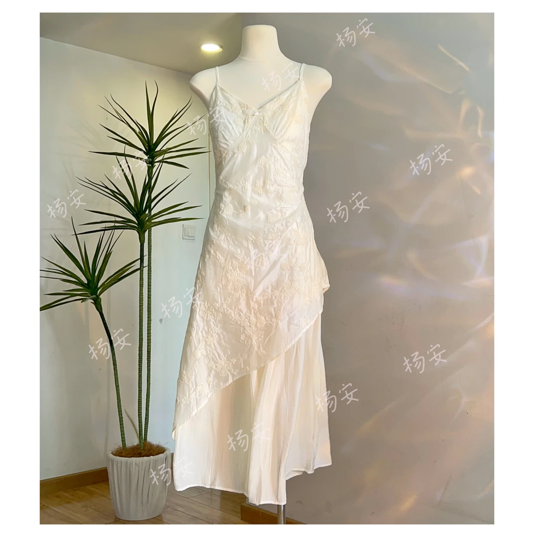 roiltrou【杨安】原创设计国风复古气质长裙休闲显瘦连衣裙ZG86221