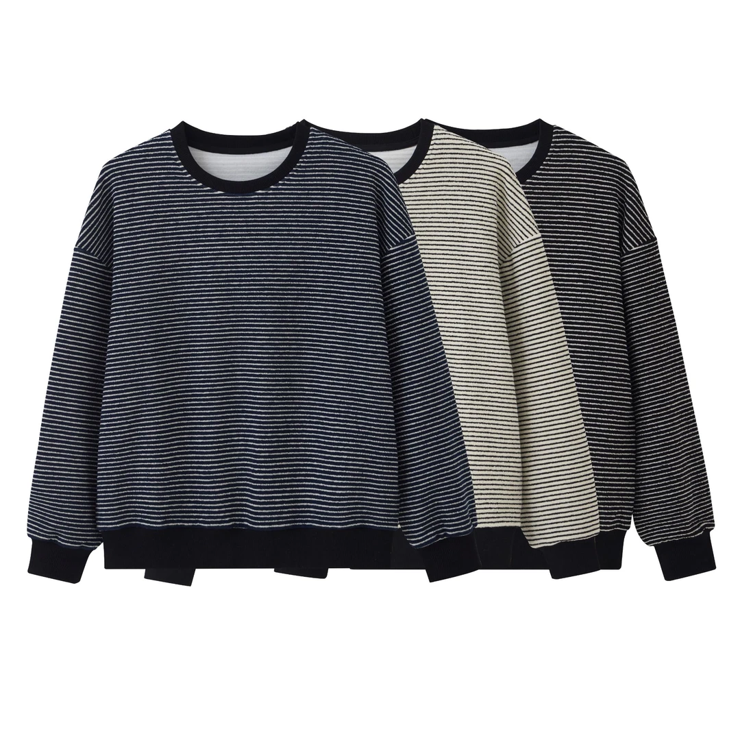 【多多家】韩国条纹卫衣【1205】