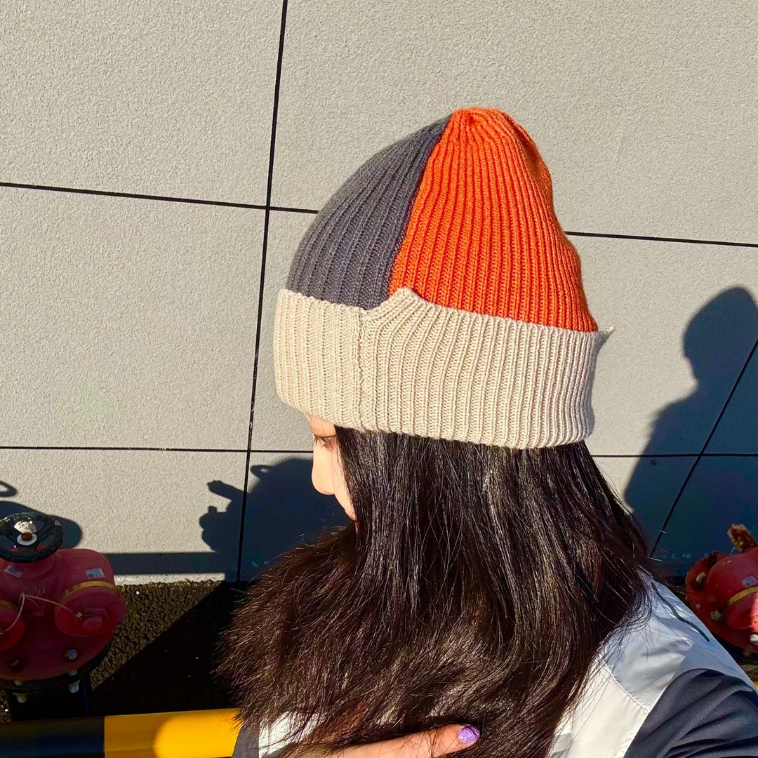 让冬季充满色彩】男女款时尚百搭休闲感拼色冷帽/毛线帽/针织帽