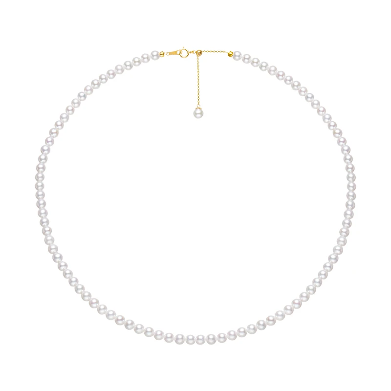 【大D】18K金/淡水珍珠/高品质BB珠全珠链/4-5MM