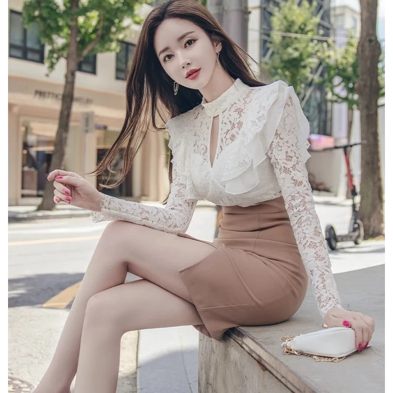 裙子秋冬蕾丝性感紧身包臀裙气质内搭打底修身高级感超好看连衣裙