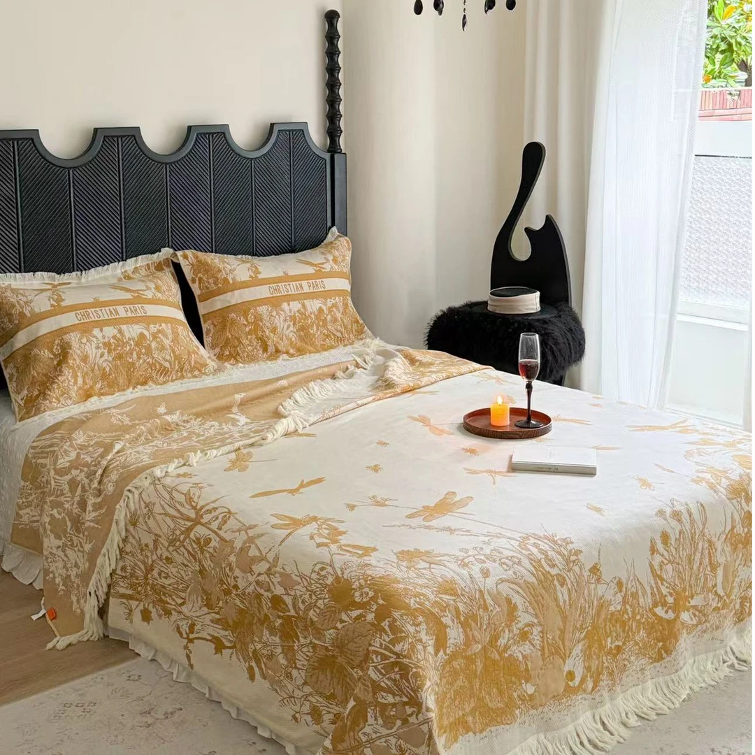 【高品质床盖】家用纱布流苏床盖 沙发巾