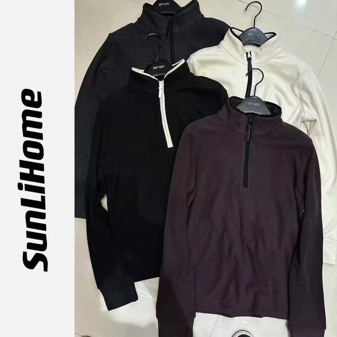 SL-新款【半拉链澳绒衫】8096#高货休闲立领