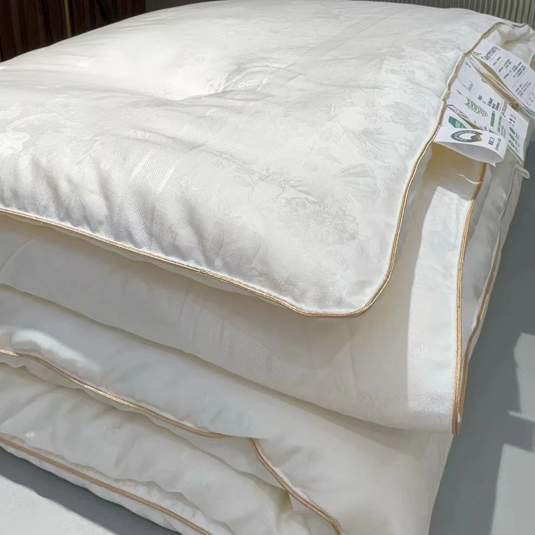 老款反季清仓！品牌轻奢抑菌床上用品提花款春秋冬被-花漫/浅语