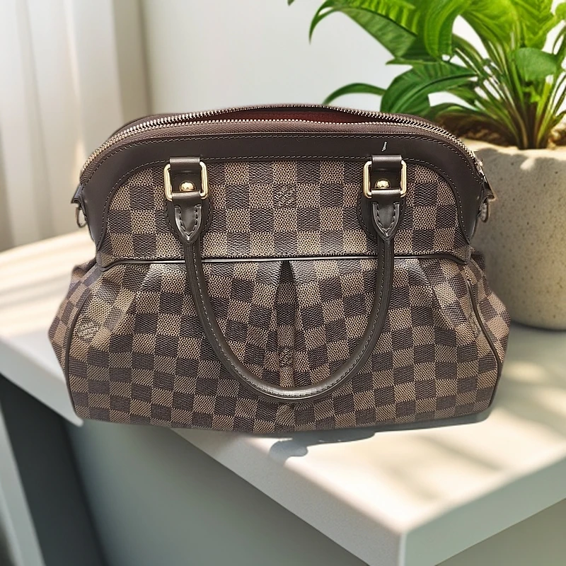 95新 LouisVuitton/路易威登 棕棋盘格葫芦包006159