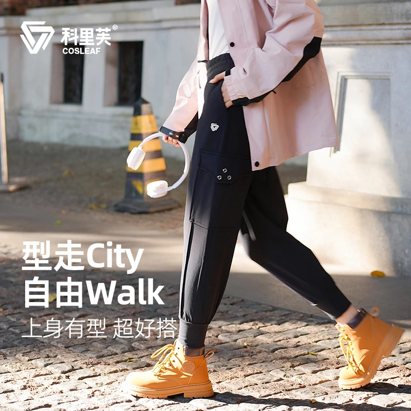 秋冬季运动宽松抓绒常规中腰弹力健身户外休闲跑步束脚休闲裤长裤