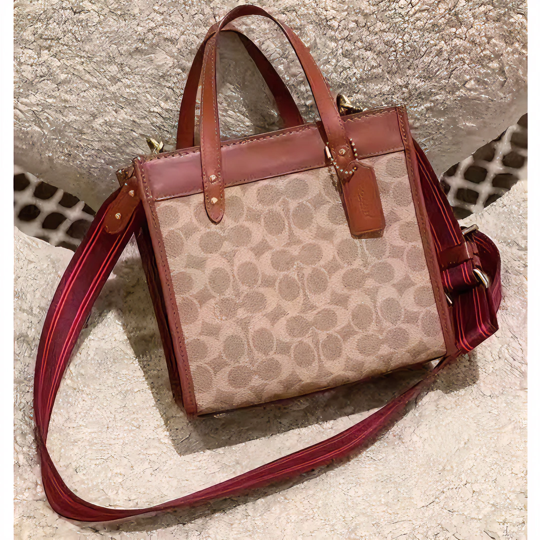 【XIAO】COACH/蔻驰Fiedtote 老花 托特22 斜挎包22*21*12cm