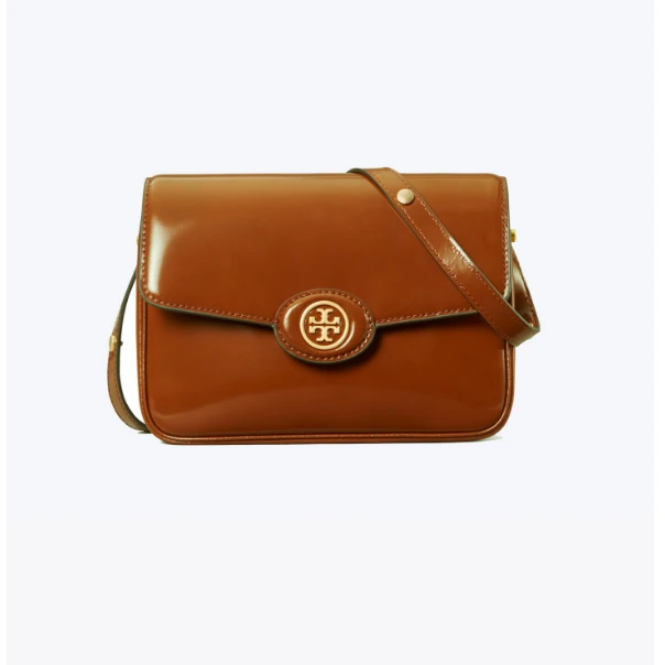 【XIAO】Tory Burch/汤丽柏琦棕色豆腐斜挎包 21*16.5*6cm