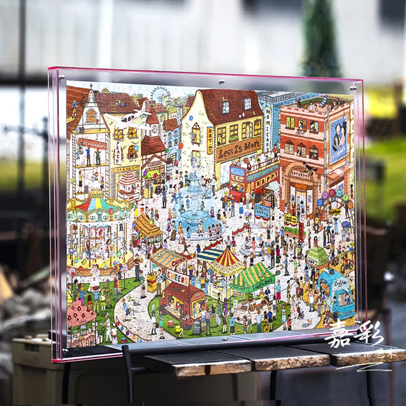 亚克力摆台透明a4画框婚纱照洗照片做成相框挂墙装饰海报艺术