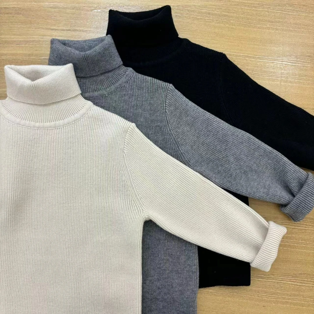 FLOURISHING CAT|秋冬新款百搭高领针织毛衣时尚内搭童装亲子装