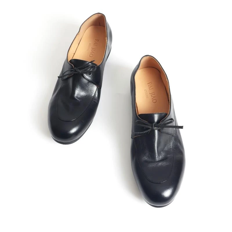 新款系带单鞋马皮小皮鞋英伦风一脚蹬手工鞋休闲女鞋952-1