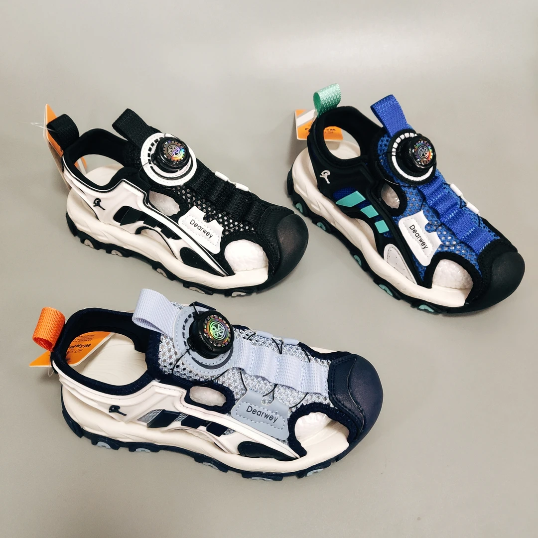 （按内长拍）玩皮旋转纽扣包头男孩沙滩鞋32-41码23517