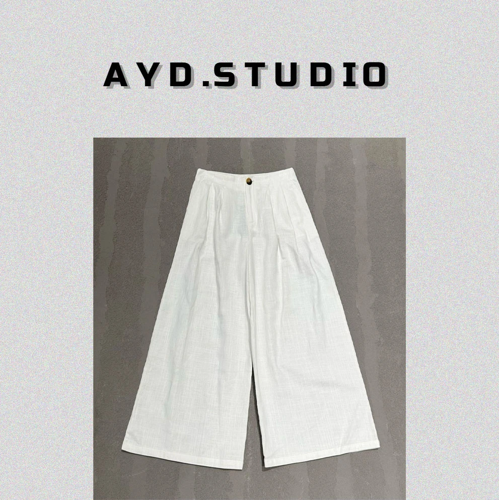 （打折出售不退不换）AYD.STUDIO时尚轻奢亚麻裤2037