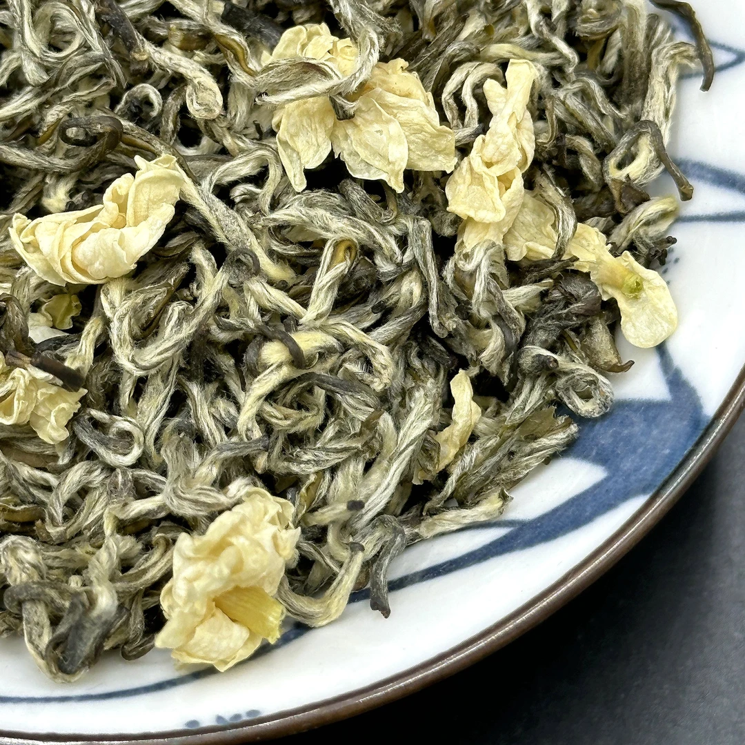 茶厂发货炒花飘雪王2024新茶茉莉花茶八窨一炒100克