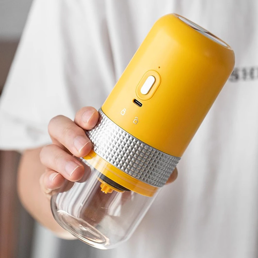 便携式电动磨豆机家用小型研磨器无线充电意式研磨机咖啡豆磨粉器