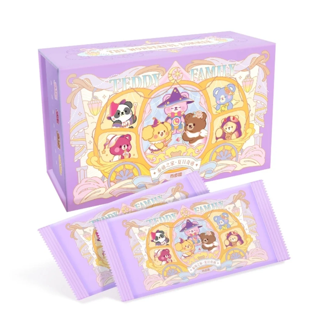 洋子【新人首单】有多趣Teddy Family 泰迪之家第3弹夏日收藏卡牌