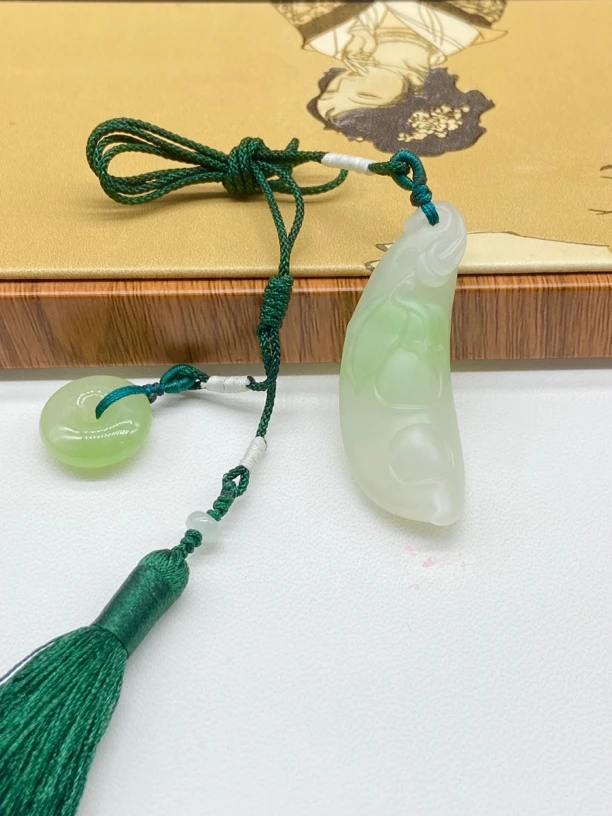 和田玉翠青四季发财百搭款
