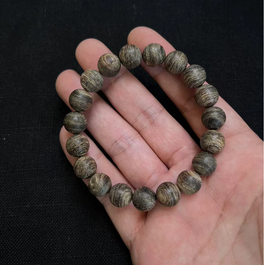 达拉干正区沉香1.03cm圆珠单圈，全品相蛇皮纹大开门，10克+九九沉