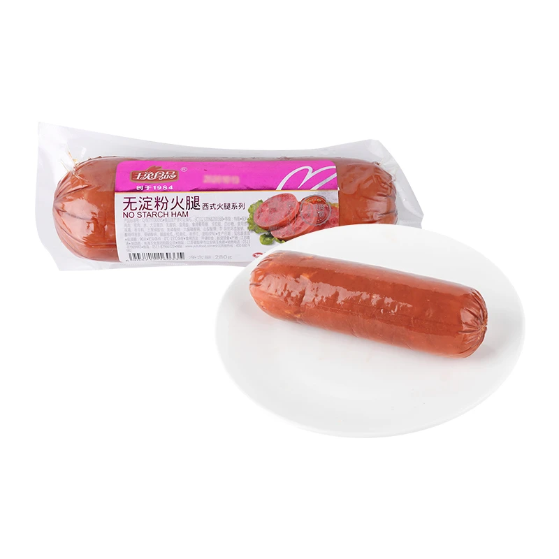 玉兔无淀粉火腿280g西式食品纯肉开袋即食冷藏食用鸡肉
