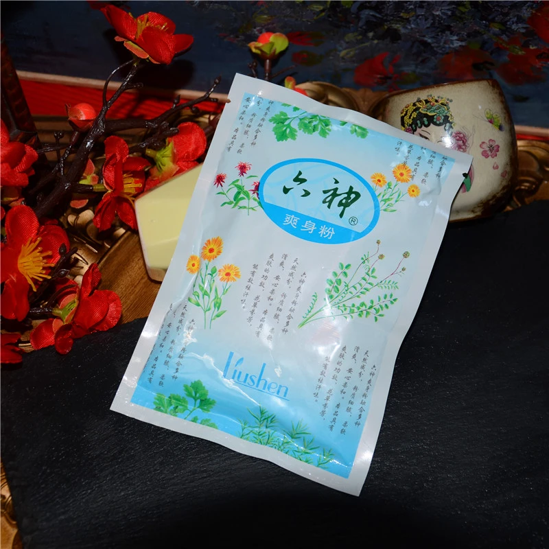 六神爽身粉痱子粉成人女士男士爽肤粉吸汗清爽袋装包老牌子老国货