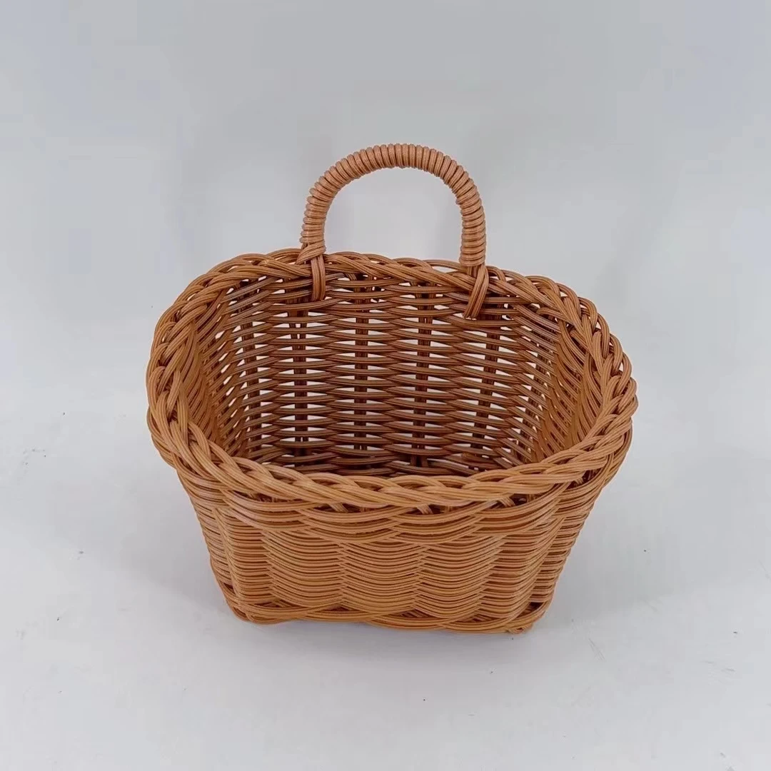 A086玄关钥匙收纳筐姜蒜筐手工编织