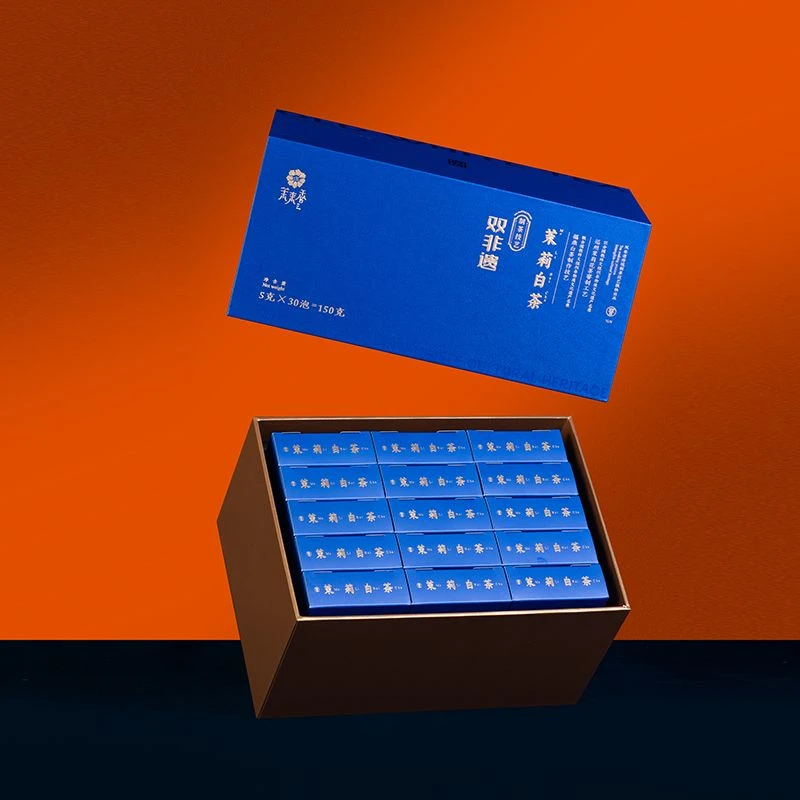 茉来香 双非遗茉莉白茶礼盒装150g/盒