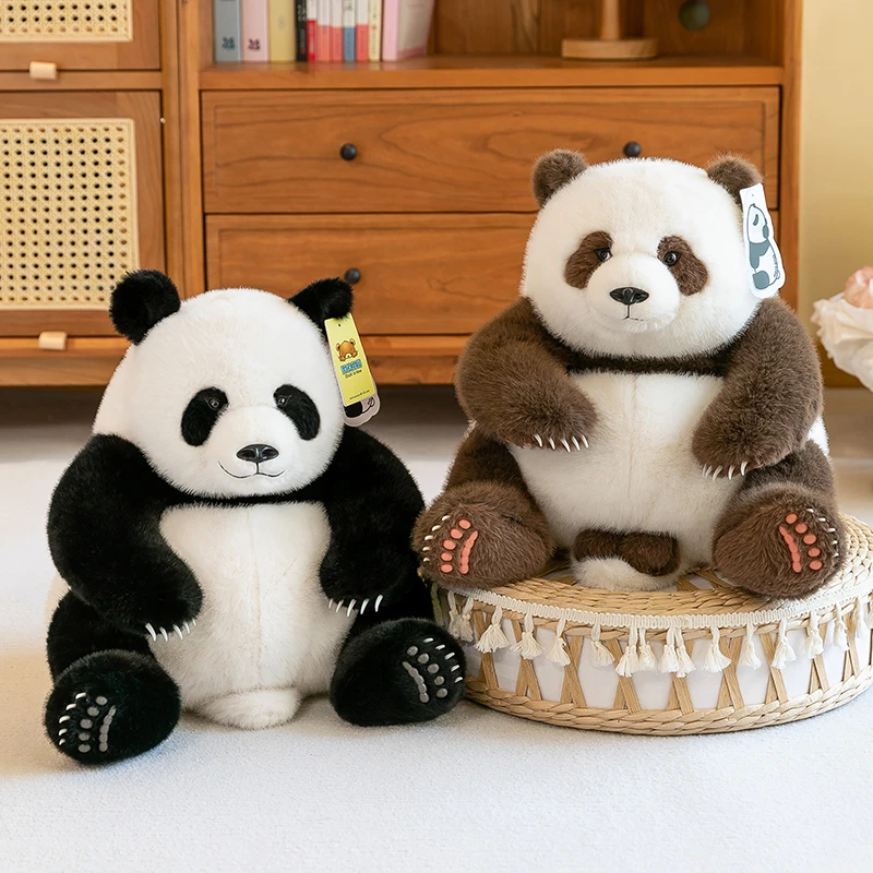新品花花熊猫公仔可爱大熊猫玩偶萌宠仿真熊猫礼物男女生首选